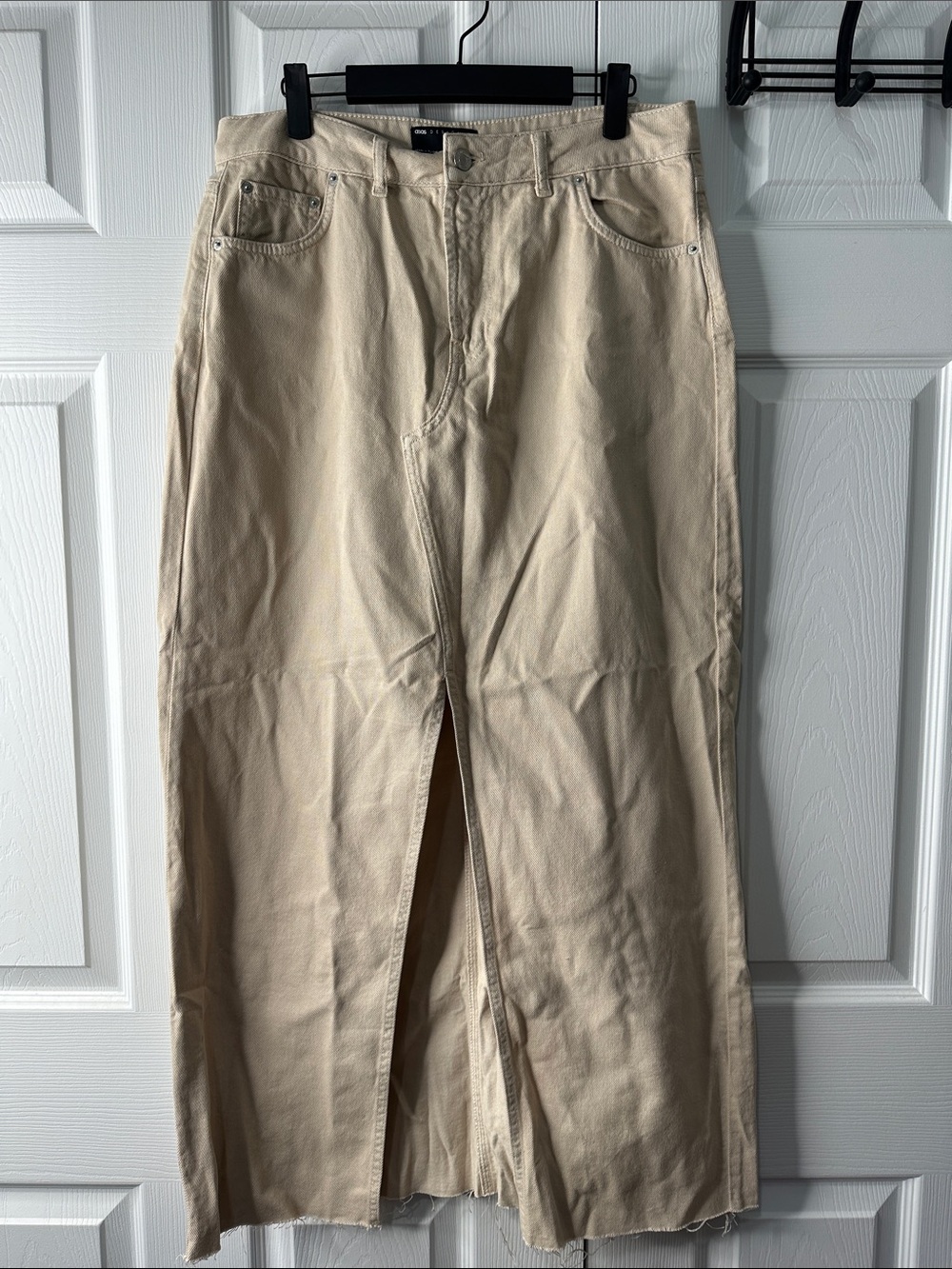 Cisco Beige Maxi Skirt with Front Slit